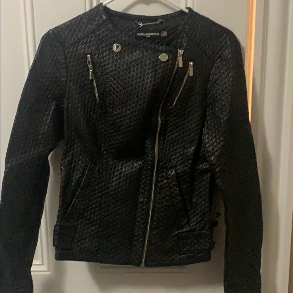 Karl Lagerfeld Black Leather Jacket